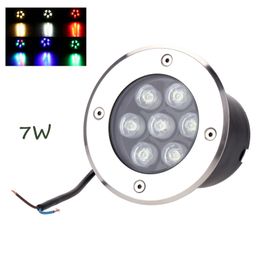 Edison2011 7W LED Underground Light Lamp AC85-265V IP67 Outdoor Garden Yard Landscape Warm/White/Red/Green/Blue Buried Projector Lights