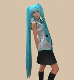 WIG shipping Vocaloid Hatsune Miku 2 Ponytails Cosplay Wig