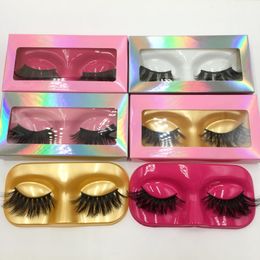 25mm 3D Mink Eyelashes Mixed Styles with Face Lashes Tray Handmade Eyelash Full Strip Lashes FDshine