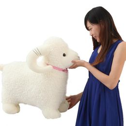 cute goat plush toy giant animal sheep doll kawaii alpaca dolls accompanying toys pillow for girl gift decoration DY50665