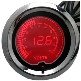 CAR Motorcycle 2" 52mm 7 colors LED Volt meter Car Digital Gauge Tint Len