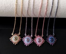 10 Pcs Turkish Style Evil Eye Double Bails Connector Necklace,CZ zircon Micro pave crystal Charm Jewellery making for woman NK60