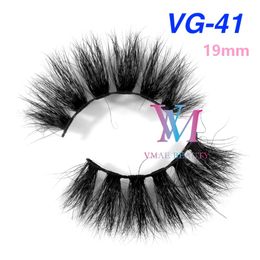 Wholesale Siberian 19mm 3D Mink Eyelash Extension Thick Full Strip Reusable Gift Glitter Round Custom Lash Box DHL