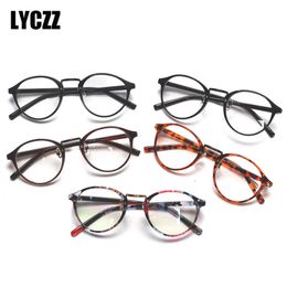 Wholesale-LYCZZ Female Fashion Plastic Transparent Myopia Glasses Frame Vintage Rounses Clear optical Eyewear Frame for Women th