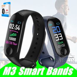 Hot Selling M3 Smartband Fitness tracker Smart Bracelet Blood Pressure Heart Rate Monitor Waterproof Smart band PRO Wristband smart band