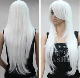 WIG free shipping charming style long white lady's hair Wig wigs 60