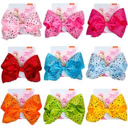 Oversized bow hair clips Bows Hairpin Hair with Colour jewel for Child Hairbows flower hairbands girls cheer bows Free shipping A-737