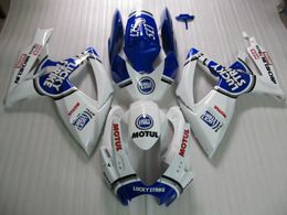 Injection Mould Fairing kit for 2006 2007 SUZUKI GSXR600 750 GSXR600 GSXR750 K6 06 07 GSXR 600 GSXR 750 white blue Fairings gg88