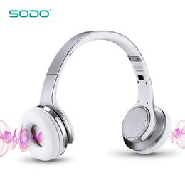 Original SODO MH1 Bluetooth Headphone Speaker 2 in 1 Twist-out wireless Headset with NFC microphone for phones ITQM