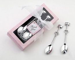 Wholesale-2016 Novelty Love Coffee Drinking Spoon Teaspoon Bridal Shower Wedding Party Favour Lover Valentine's Gift ui83