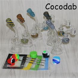 6.3 Inch Mini Dab Rig Colorful Glass Bongs Water Pipes 14mm Joint Oil Rigs Small Bong With 4mm Quartz Banger