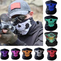 Skull Masks Skeleton Magic Half Face Mask Bicycle Ski Masks Ghost Scarf Hip Hop Bandana Sport Headband 14 Designs DW5187