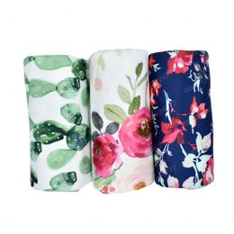 Florals Baby Muslin Swaddle Wrap Blanket Soft Floral Wraps Blankets Nursery Bedding Towelling Baby Infant Wrapped Cloth