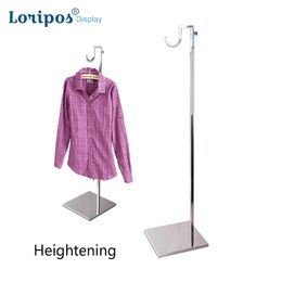 High-grade Stainless Steel Coat Rack Clothing Hanging Hook Shelf Bag Display Holder Handbag Display Floor Stand Coat Shelf Metal