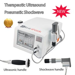 Ultrasonic machine portable shockwave ultrasound device erectile dysfunction shock wave therapy equipment with 2 handles and 12pcs tips