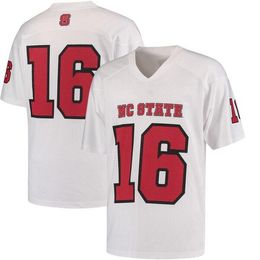 Ncaa Nc State Wolfpack Custom Name S-6xl White Red 9 Bradley Chubb 17 Philip Rivers 16 Russell Wilson College Retro Football Jersey