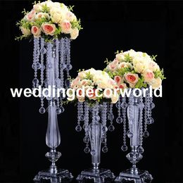 New style acrylic crystal metal stand flower stand stage pillar column for wedding bacrop stand decoration party event weddings decor194