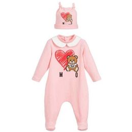 New 2 Colors Fashion Baby Clothes Romper Newborn Boys Girls Rompers Long Sleeves Cartoon Bear Printing Baby Jumpsuit