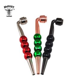 New Metal Pipe Four Pearls Colorful Glossy Smoke Tool with Cap Portable and Easy to Clean