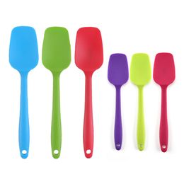 Seamless Silicone Spoon Spatula BPA Free Kitchen Scraper Utensil for Baking and Cooking Ice Cream Scoop JK2004