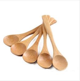 Wooden Spoons Ecofriendly Tableware Bamboo Scoop Coffee Honey Tea Spoon Stirrer Kitchen Cooking Utensil Tool Teaspoon Catering ZYQ515