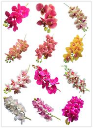 Orchids Simulation Real Touch Butterfly Orchid PU Cymbidium Artificial Flowers 14 Colours For Wedding Centrepieces Decoration