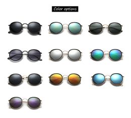 Wholesale-New Fashion Round Sunglasses Men Women Brand Designer Eyewear Glasses Mirrored Sun glasses uv400 Goggle with cases and box package