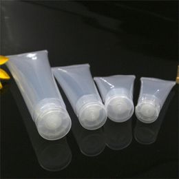 10ml 15ml 20ml 30ml 50ml 100ml Screw Flip Cap Cosmetic Soft Clear Empty Refillable Plastic Bottles Makeup Cream Container