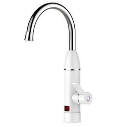 220V 3000W Instant Electric Tankless ColdHot Water Heater Shower System Tap Faucet Digital Display - Gold
