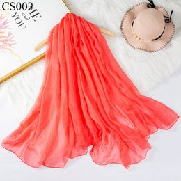 Shiny Colour large size silk chiffon scarf hot selling in good price chiffon scarf wholesale mix order