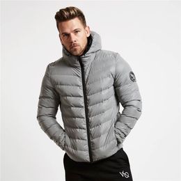 Muscle fitness brothers men's cotton coat hooded thick short cotton clothing Europe and the United States cotton jacket winter
