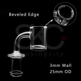Bevelled Edge quartz banger with new joint 10mm 14mm 18mm Female/Male 45/90 Degrees Quartz Banger Nail for bong pipe smoking accessories