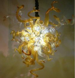 Hot Sale Clear and Turquoise Glass Chandelier Pendant Light Style Hand Blown Glass Chandelier LED Living Room Dining Room Lighting Small Hot Sale Clear and Turquoise Glass Chandelier Pendant Light Style Hand Blown Glass Chandelier LED Living Room Dining Room Lighting Small