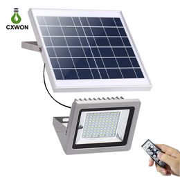 LED Floodlight Solar Powered lamp 15W 25W 30W 50W High Power Security Lights Waterproof Garden Lamps with Remote Light Control For Path Outdoor