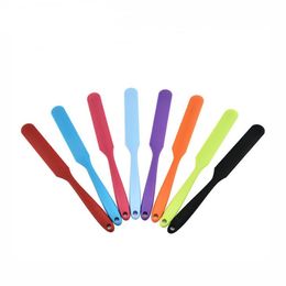 Multicolor Cake Spatula Food Grade Silicone Mixing Batter Dough Scraper Long Handled Butter Knife Baking Cook Tool LX2249