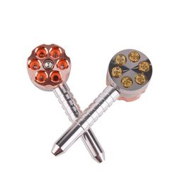 Metal Pipe Smoke Grinder Dual-purpose Bullet Clamp Grinder Zinc Alloy Smoke Crusher Spot