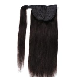 16"-28" 100% Natural Brazilian Remy hair Magic Ponytail Horsetail Clips in/on Human Hair Extension Straight Hair 100Gam set & 2 sets Lot