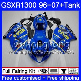 Body For SUZUKI Hayabusa GSXR 1300 GSXR1300 96 97 98 99 00 01 07 333HM.35 GSX R1300 1996 1997 1998 1999 2000 2001 2007 RIZLA blue Fairing