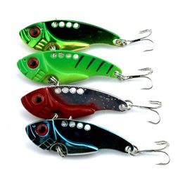 80Pcs Metal VIB Lures 5cm 11g vivid Vibrations Spoon Lure Fishing bait Bass Artificial Hard Bait Cicada lure VIB Bait 3D Eyes