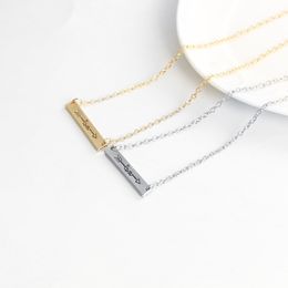 "LOVE" Minimalist Rose Gold Colour Bar Necklace Simply Horizontal Love Arrow for Women free shipping