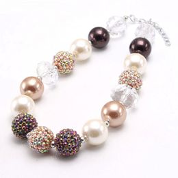 fashion design baby girls chunky beads necklace diy cute handmade children kids bubblegum jewelry necklace children gift