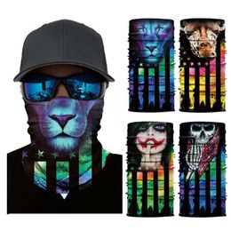 3D Camouflage Outdoor Seamless Magic Scarf Face Mask Scarf Cycling Riding Masks multi-function Neckerchief Outdoor Facial Mask