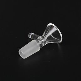 Transparent 14MM 18MM Joint Male Interface Pyrex Glass Handmade Handle Bong Smoking Filter Bowl Oil Rigs Holder Container Hot Cake DHL Free