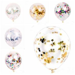 Confetti Balloons Sequins Multicolor Latex Filled Clear Balloon Novelty Kids Toys Fashion Birthday Party Wedding Decorations TLZYQ626