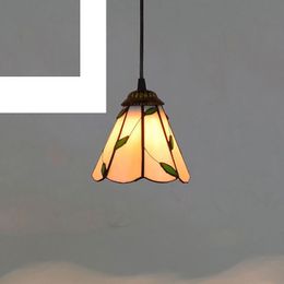 high-quality Chandelier Lighting 6 inch modern led ceiling lights plant lightings stained glass warm light bedroom dining room retro lamp