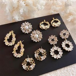 Vintage Earrings 2020 Geometric Shell Earring for Women Boho Resin Stud Earrings Fashion Girl Brincos Party Jewellery Wedding Gift