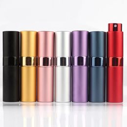 Outdoor Gadgets 8/15ML Mini Aluminium Telescop Refillable Perfume Bottle With Atomizer Empty Parfum Case For travel LX7899