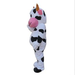 2019 factory new PROFESSIONAL FARM DAIRY COW Mascot Costume cartoon Fancy Dress Free Shipping