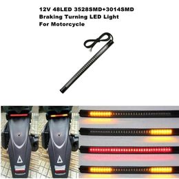 12V 48LED Motorcycle Braking Turning LED Light 3528SMD+3014SMD Signal LED Lamp Strip Light For Motorcycle