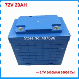 2000W 72V 20AH Lithium ion Battery 72Volt Electric bicycle E-Bike Scooter battery 26650 cell with 30A BMS 84V 2A Charger